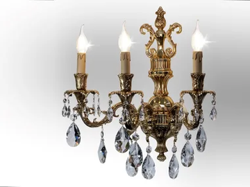 CAESAR - LED brass wall lamp with crystals by Possoni Illuminazione - view 2